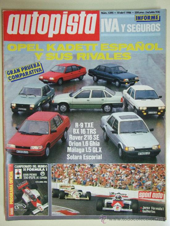 Coches: LOTE 11  AUTOPISTA A&Ntilde;O 1986 - N&ordm; 1382, 1384, 1386, 1390, 1391, 1392, 1393, 1394, 1395, 1396, 1397