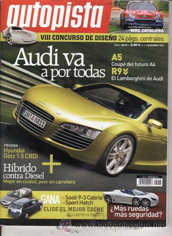 Coches: REVISTA AUTOPISTA N&ordm; 2416 A&Ntilde;O 2005. PRU: HYUNDAI GETZ 1.5 CRDI. LEXUS RX 400H. COMP: LEXUE RX 400H