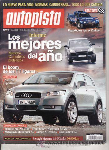 Coches: REVISTA AUTOPISTA N&ordm; 2320 A&Ntilde;O 2003. PRUEBA: RENAUlt M&Eacute;GANE 1.9 DCI. HONDA CIVIC IMA.