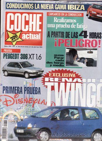 Coches: REVISTA COCHE ACTUAL N&ordm; 285 A&Ntilde;O 1993. PRUEBA: REANULT TWINGO. ROVER 827 COUP&Eacute;. PEUGEOT 306 1.6 XT.