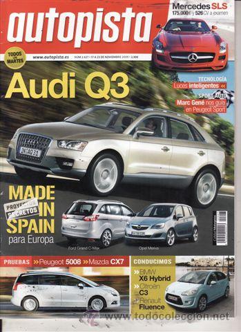 Coches: REVISTA AUTOPISTA N&ordm; 2627 A&Ntilde;O 2009. PRUEBA: PEUGEOT 5008 2.0 HDI. MAZDA CX-7 2.2 CRTD.