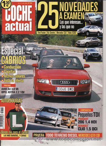 Coches: REVISTA COCHE ACTUAL N&ordm; 745 A&Ntilde;O 2002. PRUEBA: MERCEDES G270 CDI.  COMPARATIVA: PEUGEOT 206 HDI XT Y