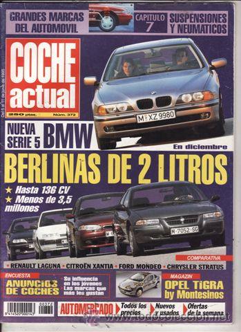 Coches: REVISTA COCHE ACTUAL N&ordm; 372 A&Ntilde;O 1995. PRUEBA: PONTIAC PIREBIRD. COMPARATIVA: CHRYSLER STRATUS 2.0 LE