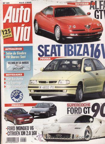 Coches: REVISTA AUTO V&Iacute;A N&ordm; 60 A&Ntilde;O 1995. PRUEBA: OPEL VECTRA CD 2.0. PEUGEOT 406 2.0. CITROEN XANTIA ACTIVA