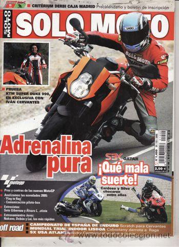 Coches: REVISTA SOLO MOTO ACTUAL N&ordm; 1499 A&Ntilde;O 2005. PRUEBA: KTM SUPER DUKE. TRIUPH SPEED TRIPLE 1050.