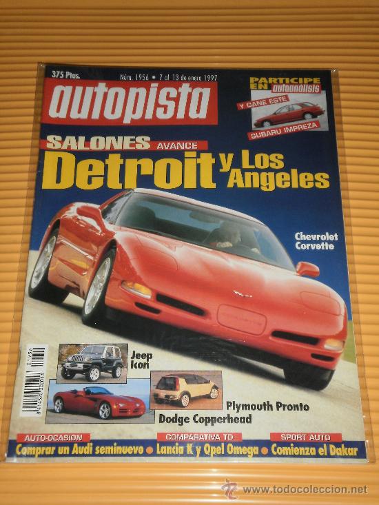 Coches: AUTOPISTA N&ordm; 1956 - ENERO 1997 - SALON DETROIT / LANCIA K / OPEL OMEGA / DAKAR