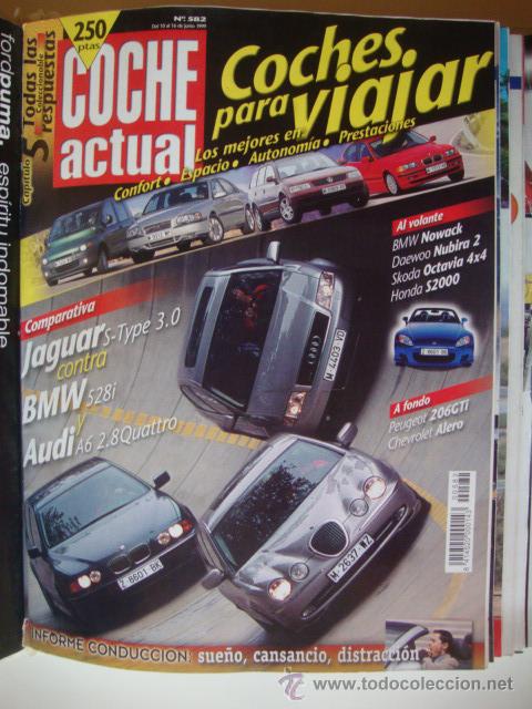Coches: COCHE ACTUAL 582. A&Ntilde;O 1999. 206 GTI. ALERO 2.4. JAGUAR S-TYPE 3.0