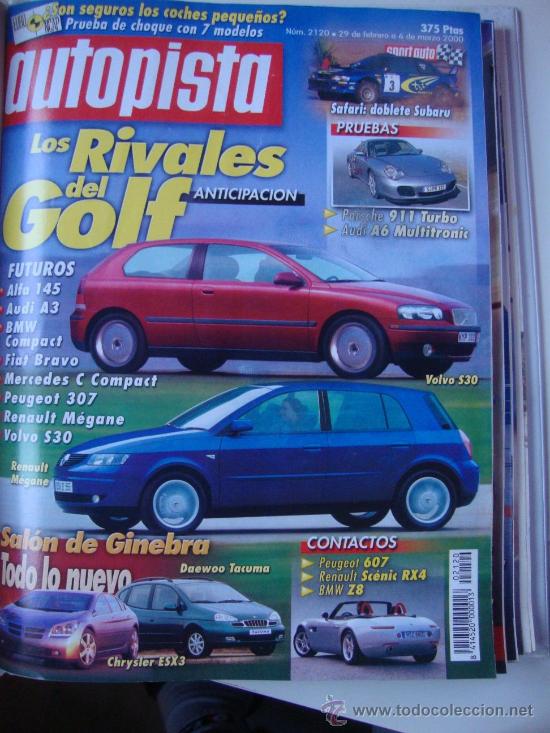 Coches: AUTOPISTA 2120 A&Ntilde;O 2000.PORSCHE 911 TURBO.AUDI A6 2.8. SALON RETROMOVIL 2000 MADRID