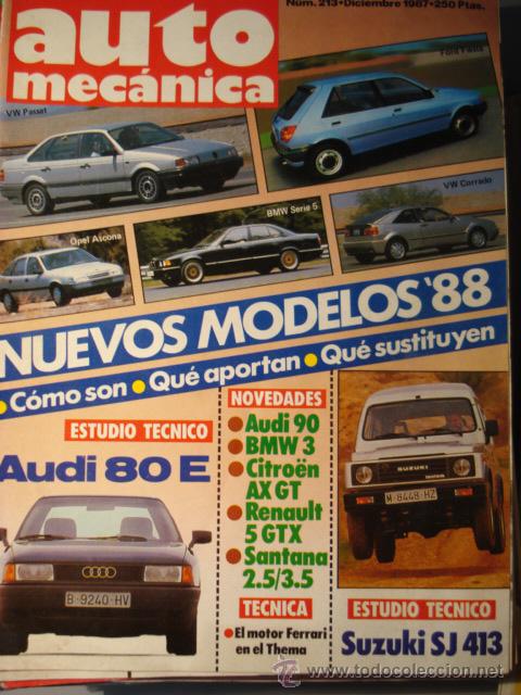 Autos: REVISTA AUTOMECANICA - NUM. 213 - Ford Fiesta 3&ordf; generacion - BMW serie 5 - audi 80 E - VW Corrado -