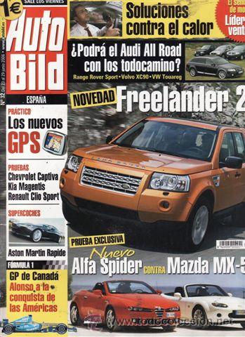 Coches: REVISTA AUTO BILD N&ordm; 32 A&Ntilde;O 2006. COMP: AUDI ALLROAD 2.7 TDI, RANGE ROVER SPORT TDV6, VOLVO XC 90 D5