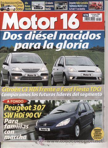 Coches: REVISTA MOTOR 16 N&ordm; 970 A&Ntilde;O 2002. PRUEBA: PEUGEOT 307 SW HDI. COMPARATIVA: CITROEN C3 HDI SX PLUX Y