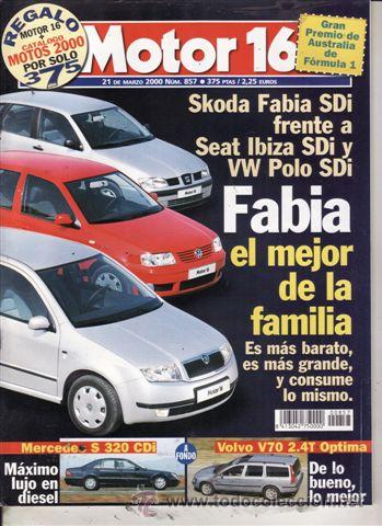 Coches: REVISTA MOTOR 16 N&ordm; 857 A&Ntilde;O 2000. PRUEBA: VOLVO V70 2.4 T OPTIMA. PEUGEOT 406 CUOPE V6. SUZUKI WAGON