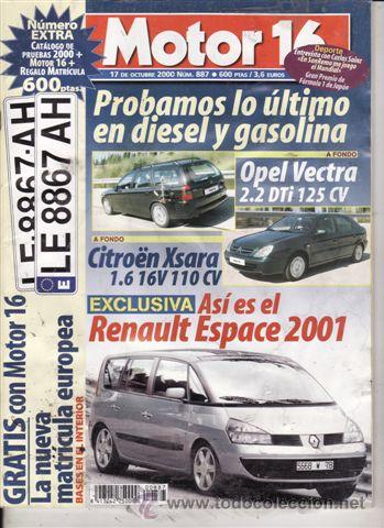 Coches: REVISTA MOTOR 16 N&ordm; 887 A&Ntilde;O 887. PRUEBA: CITROEN XSARA 1.6 16V. OPEL VECTRA 2.2 DTI. COMPARATIVA: TO