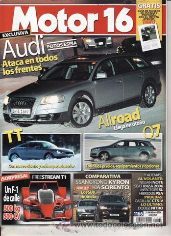 Coches: REVISTA MOTOR 16 N&ordm; 1166 A&Ntilde;O 2006. PRUEBA: CADILLAC CTS V. TATA INDIGO 1.4 TD SW. OPEL COMBO TOUR AR