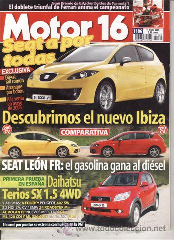 Coches: REVISTA MOTOR 16 N&ordm; 1186 A&Ntilde;O 2006. PRUEBA: DAIHATSU TERIOS SX 1.5. PEUGEOT 407 SW 2.0 HDI. BMW Z4 M