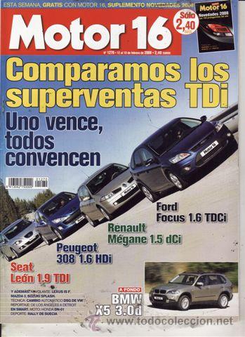 Coches: REVISTA MOTOR 16 N&ordm; 1270 A&Ntilde;O 2008. PRUEBA: BMW X5 3.0D. COMPARATIVA: SEAT LE&Oacute;N 1.9 TDI, PEUGEOT 308