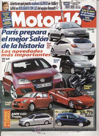 Coches: REVISTA MOTOR 16 N&ordm; 1091 A&Ntilde;O 2004. PRUEBA: OPEL ASTRA 5P COSMO 2.0 TURBO. BMW 545I TOURING.