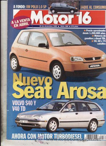 Coches: REVISTA MOTOR 16 N&ordm; 689 A&Ntilde;O 1996. PRU: VW POLO 1.0.FORD ESCORT 1.8 16V GHIA.SKODA FELICIA COMBI 1.9D