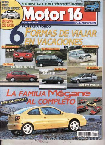 Coches: REVISTA MOTOR 16 N&ordm; 767 A&Ntilde;O 1998. PRUEBA: GALLOPER EXCEES 2.5 TDI CONFORT. HONDA CIVIC AERODECK 1.6I