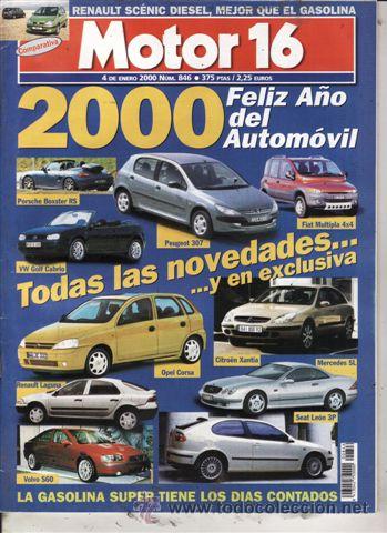 Coches: REVISTA MOTOR 16 N&ordm; 846 A&Ntilde;O 2000.P:CHRYSLER NEON20 LE.C:RENAULT SCENIC1.9DTI Y RENAULT SCENIC16 16V.