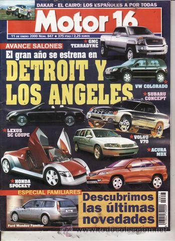 Coches: REVISTA MOTOR 16 N&ordm; 847 A&Ntilde;O 2000. PRUEBA: RENAULT MEGANE BREAK 1.6 16V RXE. SKODA OCTAVIA 1.9 TDI 90