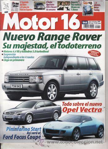 Coches: REVISTA MOTOR 16 N&ordm; 944 A&Ntilde;O 2001. PRUEBA: OPEL ASTRA 5P ECO 4 1.7 DTI. CHRYSLER PT CRUISER 1.6 16V.