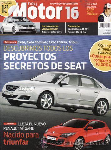 Coches: REVISTA MOTOR 16 N&ordm; 1300 A&Ntilde;O 2008. COMPARATIVA: DACIA SANDERO 1.6 MPI Y RENAULT CLIO 1.2 16V.