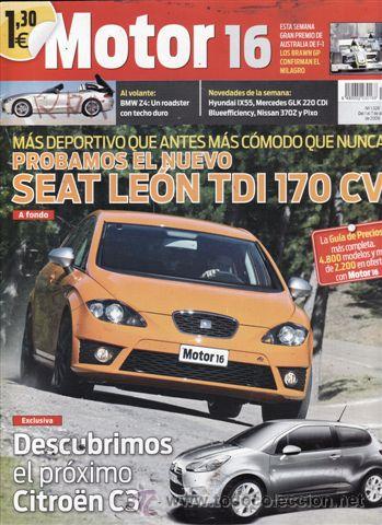 Coches: REVISTA MOTOR 16 N&ordm; 1319 A&Ntilde;O 2009. PRUEBA: BMW Z4. SEAT LE&Oacute;N TDI 170 CV.