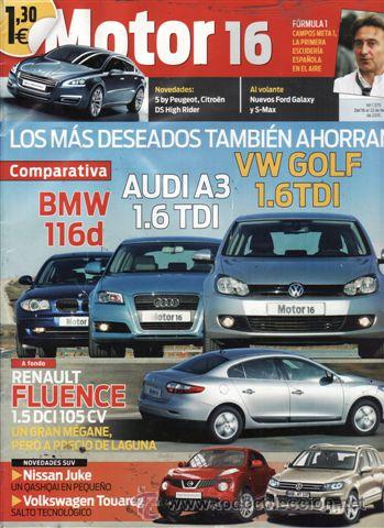 Coches: REVISTA MOTOR 16 N&ordm; 1375 A&Ntilde;O 2010. PRUEBA: RENULATL FLUENCE 1.5 DCI 105 CV. COMPARATIVA: BMW 116D, A