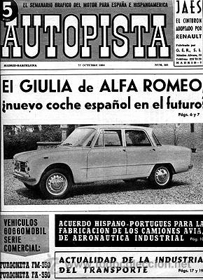 AUTOPISTA 301 28 OCTUBRE 1964 (Coches y Motocicletas Antiguas y Clásicas - Revistas de Coches)