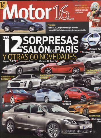 Coches: REVISTA MOTOR 16 N&ordm; 1408 A&Ntilde;O 2010. PRUEBA: HONDA CR-Z 1.5 I-VTEC IMA GT PLUS. LEXUS IS 250 CABRIO V6