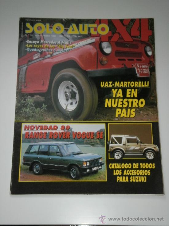 Coches: SOLO AUTO 4x4 N&ordm; 70 - NOV 1988 - RANGE ROVER VOGUE SE / UAZ MARTORELLI / MERCEDES 300 E 4 MATIC