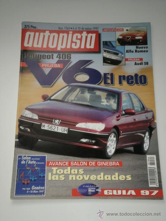 Coches: AUTOPISTA N&ordm; 1964 - PEUGEOT 406 SVE V6 / BMW M ROADSTER / AUDI S8 4.2 QUATTRO / RINSPEED MONO EGO