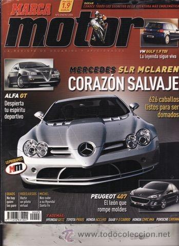 Coches: REVISTA MARCA MOTOR N&ordm; 3 A&Ntilde;O 2004. PRU: ALFA GT. MERDEDES SLR MCLAREN. PEUGEOT 407. VW GOLF 1.9 TDI.