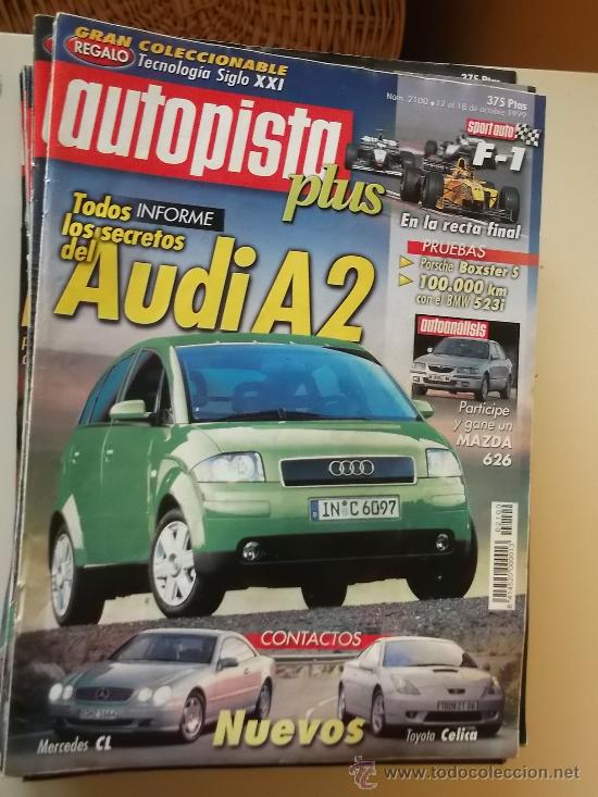 Coches: AUTOPISTA 2100 OCT 1999. AUDI TT QUATTRO.BOSXTER S.AUDI A2.CHRYSLER NEON PUBLIREPORTAJE