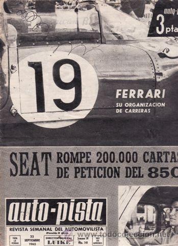 Coches: REVISTA AUTOPISTA N&ordm; 348 A&Ntilde;O 1965.