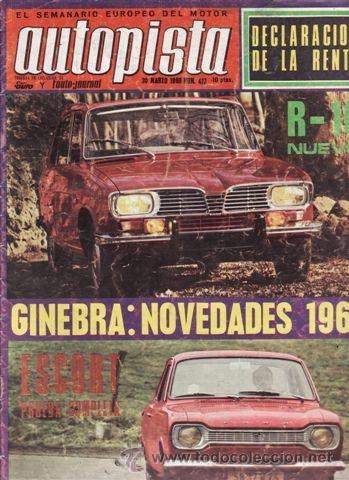 Coches: REVISTA AUTOPISTA N&ordm; 477 A&Ntilde;O 1968.