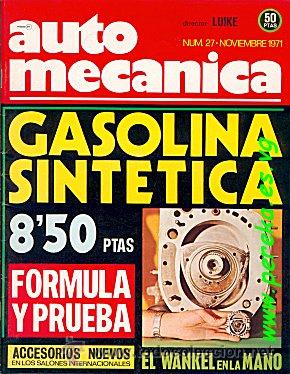Autos: AUTOMECANICA N&ordm; 27 NOVIEMBRE 1971