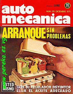Autos: AUTOMECANICA N&ordm; 28 DICIEMBRE 1971