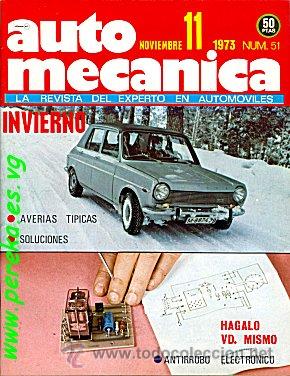 Autos: AUTOMECANICA N&ordm; 51 NOVIEMBRE 1973