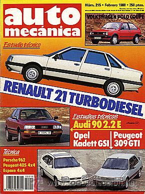 Coches: AUTOMECANICA N&ordm; 215 FEBRERO 1988 RENAULT 21