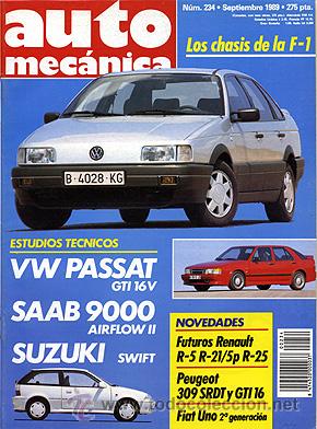 Coches: AUTOMECANICA N&ordm; 234 SEPTIEMBRE 1989 VW PASSAT