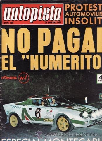 Coches: REVISTA AUTOPISTA N&ordm; 885 A&Ntilde;O 1976. PRUEBA: PEUGEOT 104 ZS.