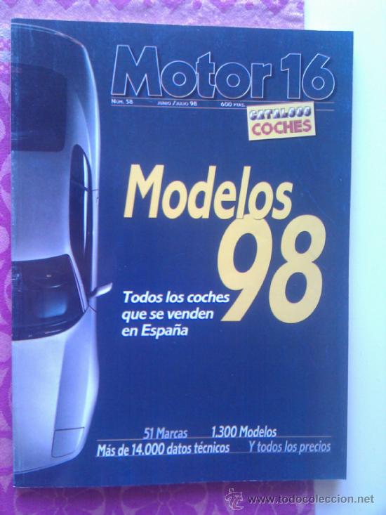 Coches: REVISTA CATALOGO MODELOS 1998. MOTOR 16.TODOS LOS COCHES QUE SE VENDEN EN ESPA&Ntilde;A. 172 P&Aacute;GINAS
