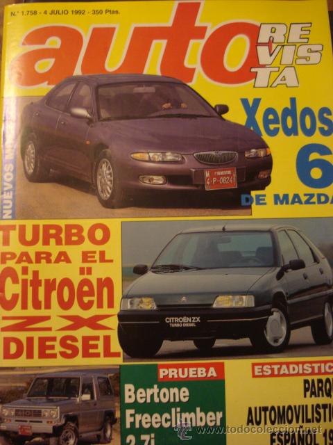 Coches: REVISTA AUTOREVISTA 1758 Mazda Xedos 6 - Citroen ZX diesel - Bertone Freeclimber - Peugeot 405 -