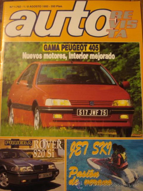 Coches: REVISTA AUTOREVISTA 1762 Gama Peugeot 405 - Rover 820 Si prueba - Audi 80 Avant