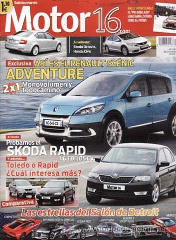 Coches: REVISTA MOTOR 16 N&ordm; 1528 A&Ntilde;O 2013. PRUEBA: SKODA RAPID 1.6 TDI 105 GREEN TEC ELEGANCE.