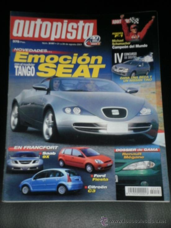 Coches: AUTOPISTA N&ordm; 2197 - AGO 2001 - LEXUS SC 430 / SEAT TANGO / CITROEN PICASSO 1.6i / KIA CARENS 1.8 LS