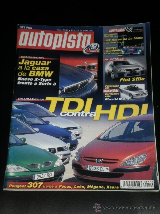 Coches: AUTOPISTA N&ordm; 2188 - JUN 2001 - JAGUAR X TYPE 3.0 / BMW 330 XI / CITROEN XSARA 2.0 HDI /SEAT LEON TDI