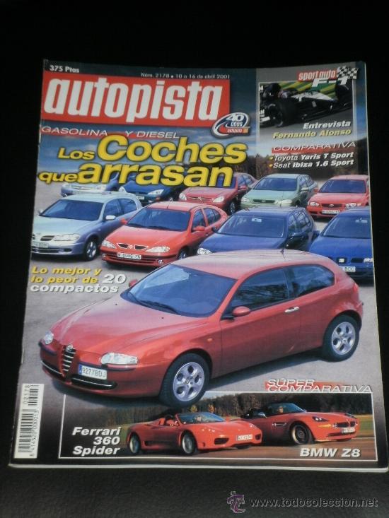 Coches: AUTOPISTA N&ordm; 2178 - ABR 2001 - BMW Z8 / FERRARI 360 SPIDER / MERCEDES C 200 CDI / SEAT IBIZA SPORT